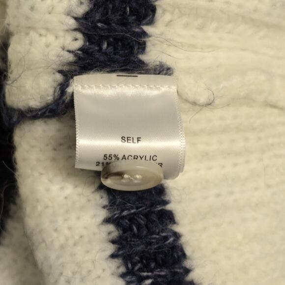 Marea Blue and White Striped V-Neck Cardigan Size S - Picture 6 of 9